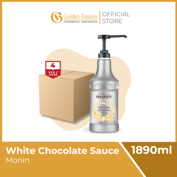 Monin White Chocolate Sauce 1890ml - Image 2